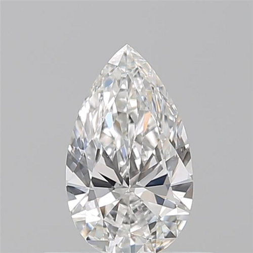 0.5 carat F-VVS2 Natūralus Pear Deimantas (1)