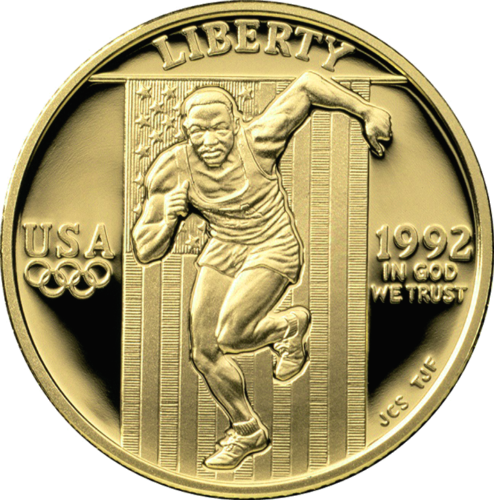 1992 XXV Olimpinės žaidynės JAV auksinė moneta (1)