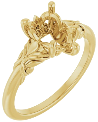 Sužadėtuvių Žiedas „Solitaire“ 14k yellow gold Pear 10mm x 7mm (1)
