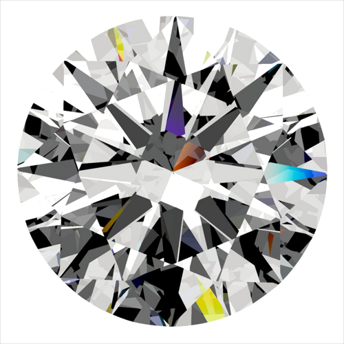0.35 carat F-VVS1 Excellent cut Natūralus Round Deimantas (1)