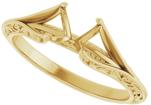 14K Yellow 6.5 mm Round Engagement Ring Mounting (5)