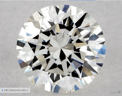 0.5 carat I-VVS2 Excellent cut Natūralus Round Deimantas (1)