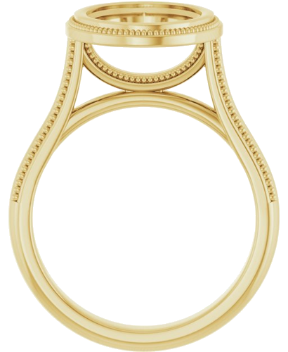 14K Yellow 11x9 mm Oval Solitaire Engagement Ring Mounting (2)