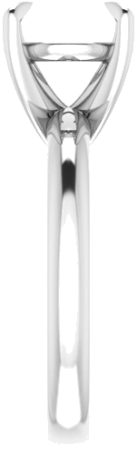 14K White 9.4 mm Round Solitaire Engagement Ring Mounting (4)