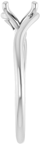 Sužadėtuvių Žiedas „Bypass“ 14k white gold Round 6.5mm (4)