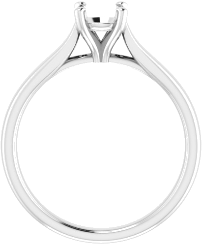 14K White 5.5 mm Round Engagement Ring Mounting (2)