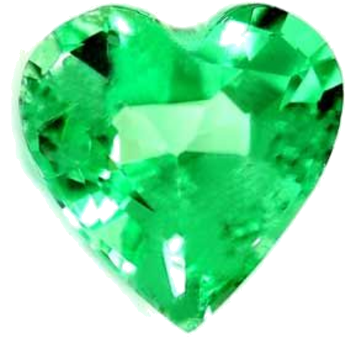 0.64 carat GREEN Heart Smaragdas (1)