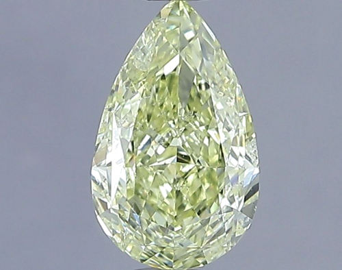 1.0 carat Fancy Light Yellow-SI2 Natūralus Pear Deimantas (1)