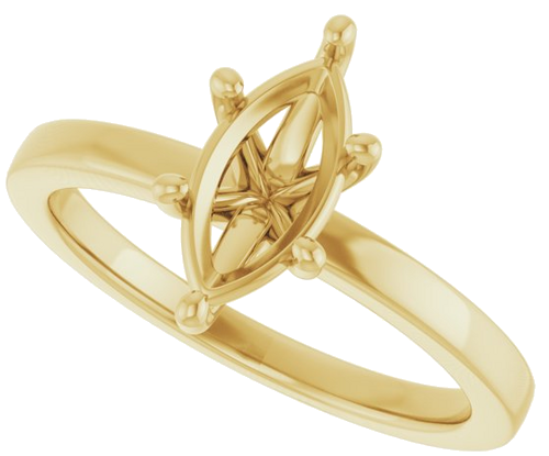 Sužadėtuvių Žiedas „Solitaire“ 14k yellow gold Marquise 10mm x 5mm (5)