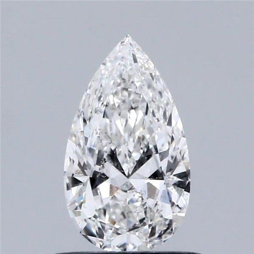 0.7 carat F-SI2 Natūralus Pear Deimantas (1)