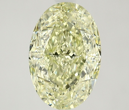 2.1 carat Fancy Light Greenish Yellow-VS1 Natūralus Oval Deimantas (1)