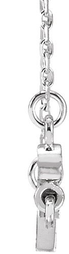 Pakabukas „Accented Sideways Cross“ 585 Baltojo Aukso Round 2mm (2)