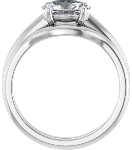 Sužadėtuvių Žiedas „Solitaire“ 950 Platinos Oval 8mm x 6mm (7)