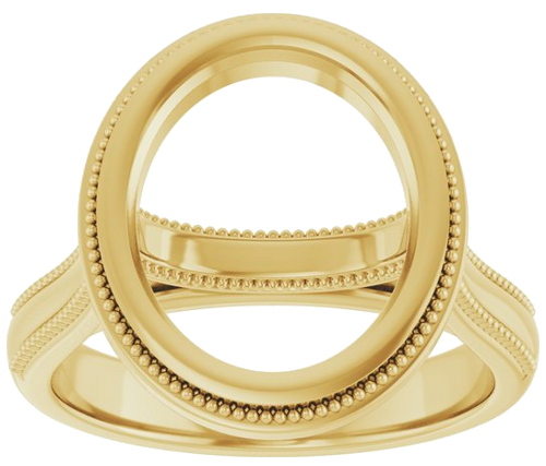 Sužadėtuvių Žiedas „Bezel-Set Solitaire“ 14k yellow gold Oval 12mm x 10mm (3)