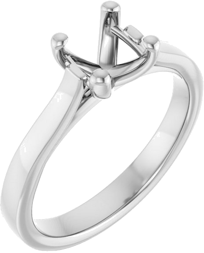 Sužadėtuvių Žiedas 14k white gold Round 6.5mm (1)