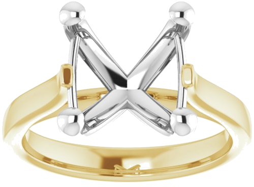 Sužadėtuvių Žiedas 14k yellow/white gold Oval 12mm x 10mm (3)