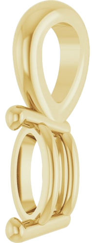 14K Yellow 5x3 mm Oval 2-Prong Basket Pendant Mounting (2)