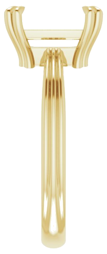 Sužadėtuvių Žiedas „Solitaire“ 585 Geltonojo Aukso Emerald 9mm x 7mm (4)