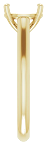 Sužadėtuvių Žiedas „Sculptural“ 14k yellow gold Round 9mm (4)