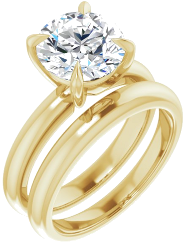 Sužadėtuvių Žiedas „Claw-Prong Solitaire“ 14k yellow gold Round 8.8mm (6)