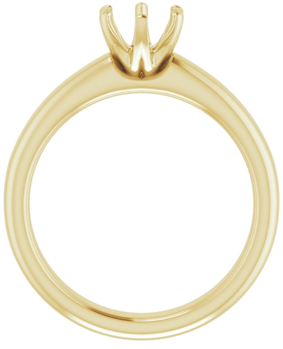 14K Yellow 6 mm Round Engagement Ring Mounting (2)