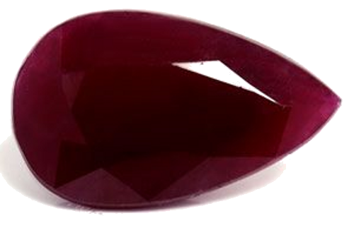 3.92 carat RED Pear Rubinas (1)