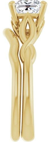 Sužadėtuvių Žiedas „Solitaire“ 585 Geltonojo Aukso Square 5.5mm (9)