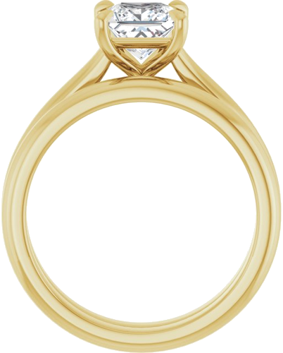 Sužadėtuvių Žiedas „Claw-Prong“ 10k yellow gold Square 5.5mm (7)