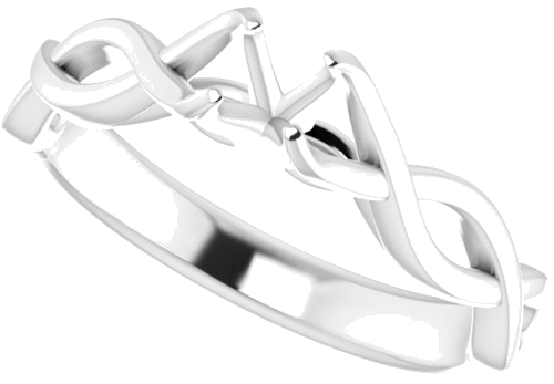 Sužadėtuvių Žiedas „Solitaire“ 585 Baltojo Aukso Round 4.4mm (5)