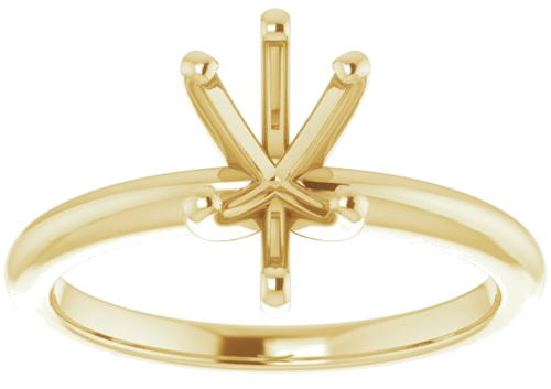 14K Yellow  9x6 mm Pear Solitaire Engagement Ring Mounting (3)