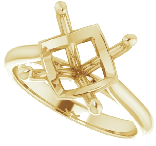 Sužadėtuvių Žiedas „Solitaire“ 18k yellow gold Round 11mm (5)