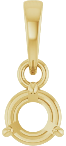 Pakabukas „Round 3-Prong“ 14k yellow gold Round 5mm (1)