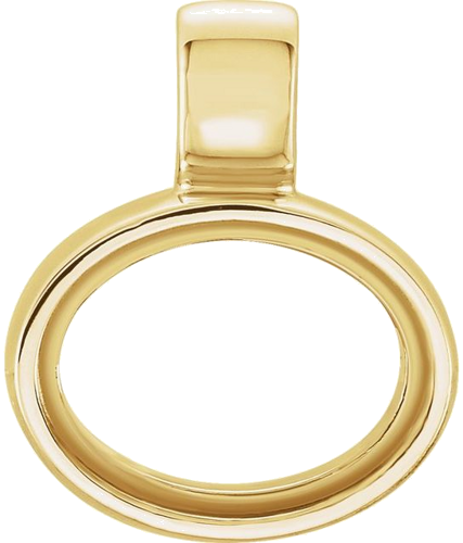 Pakabukas „Oval Bezel-Set“ 585 Geltonojo Aukso Oval 10mm x 8mm (1)