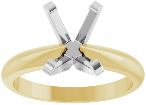 Sužadėtuvių Žiedas „Heavyweight Solitaire“ 14k yellow/white gold Emerald 8mm x 6mm (3)