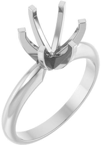 Sužadėtuvių Žiedas „Light Solitaire“ 585 Baltojo Aukso Round 7.8mm x 8.6mm (1)