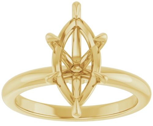 Sužadėtuvių Žiedas „Solitaire“ 14k yellow gold Marquise 13mm x 6.5mm (3)