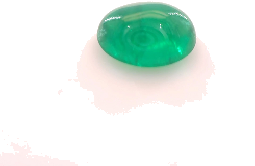 0.65 carat GREEN CABOCHON cut Oval Smaragdas (1)