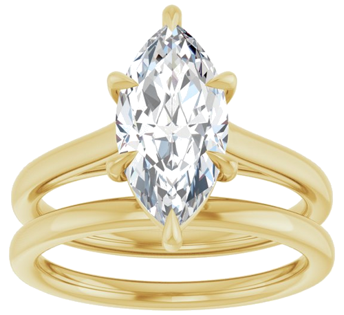 Sužadėtuvių Žiedas „Claw-Pong“ 14k yellow gold Marquise 13mm x 6.5mm (8)