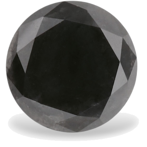 0.98 carat Fancy Black-VVS2 Excellent cut Natūralus Round Deimantas (1)