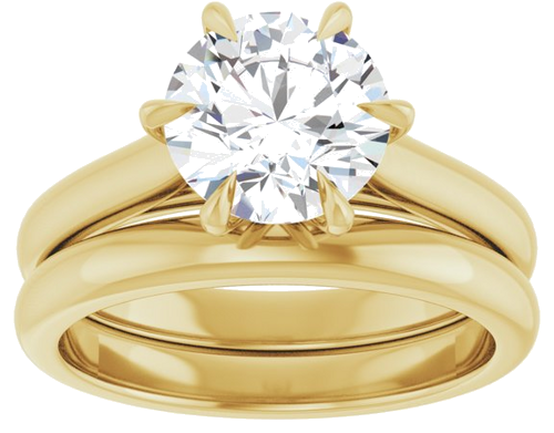 Sužadėtuvių Žiedas „Claw-Prong“ 14k yellow gold Round 8mm (8)