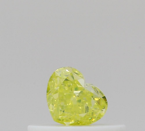 0.27 carat Fancy Intense Greenish Yellow-SI1 Natūralus Heart Deimantas (1)