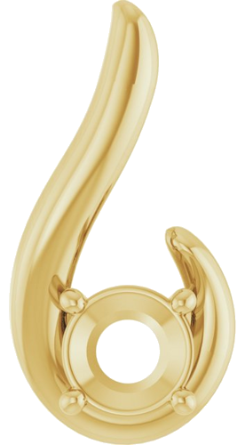 Pakabukas „Freeform“ 10k yellow gold Round 5.8mm (1)