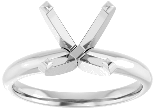 Sužadėtuvių Žiedas „Solitaire“ 14k white gold Round 9.5mm (3)