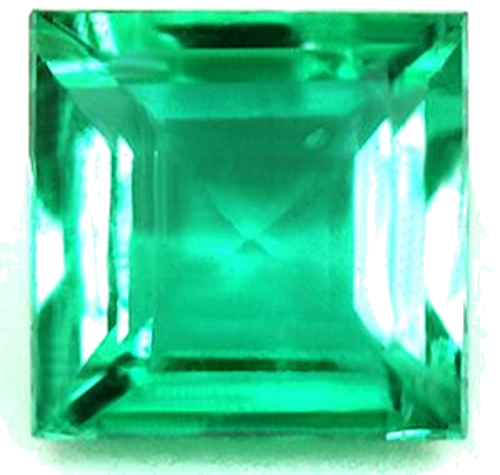 0.62 carat GREEN Square Smaragdas (1)