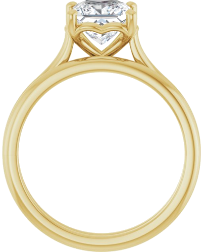 Sužadėtuvių Žiedas „Solitaire“ 14k yellow gold Square 6mm (7)