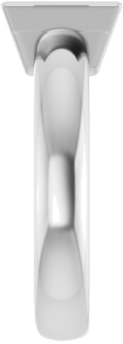 Sužadėtuvių Žiedas „Bezel-Set Solitaire“ 585 Baltojo Aukso Square 7mm (4)