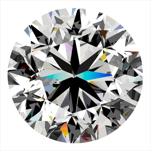 0.4 carat G-SI1 GD cut Natūralus Round Deimantas (1)