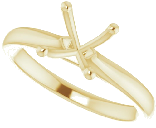 14K Yellow 5.8 mm Round Solitaire Engagement Ring Mounting (5)