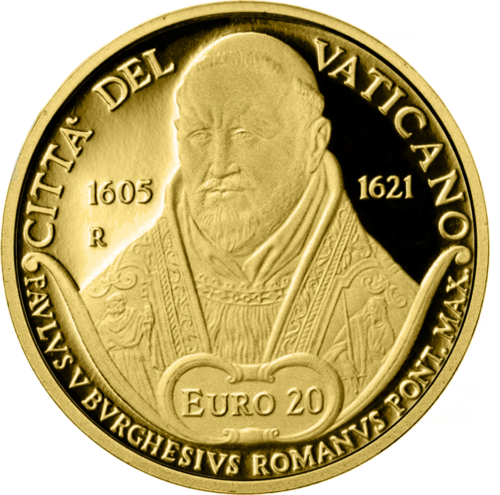 2021 Ватикан Папа Павел V 20 евро золотая монета (1)