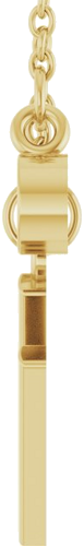 Pakabukas „Accented Initial“ 14k yellow gold Round 3mm (4)